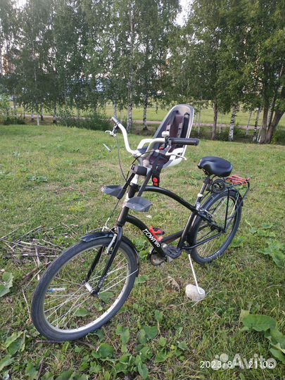 Велосипед electra townie c детским креслом