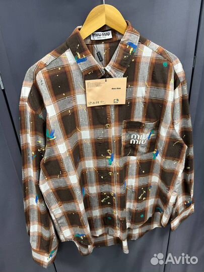 Стильная oversize рубашка Miu Miu (новинка)