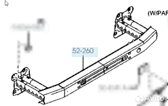Mazda 3 BL усилитель заднего бампера BBP3-50-260A