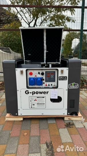 Генератор дизельный 10 kW G-power однофазный 11000