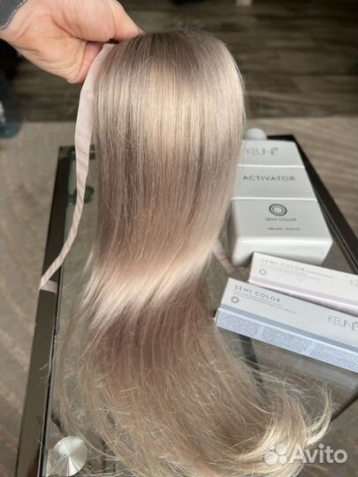 Накладной хвост шиньон блонд