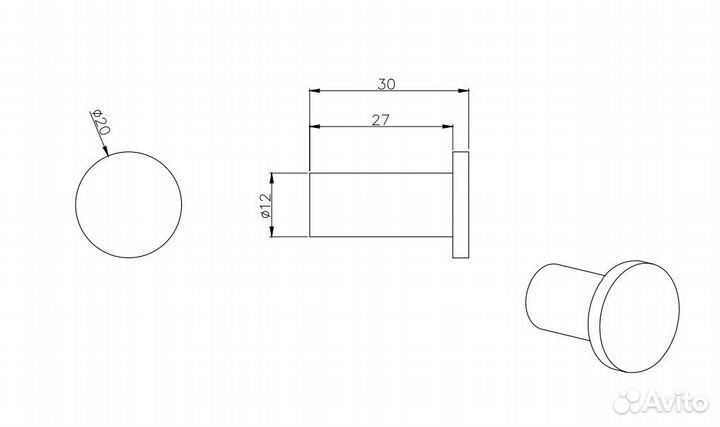 Крючок aquatek вега AQ4001CR