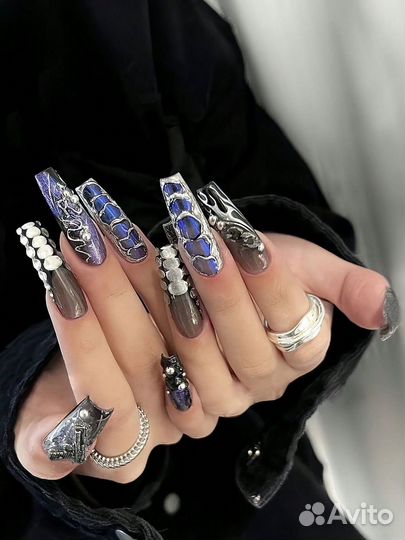 Маникюр наращивание укрепление дизайн градиент