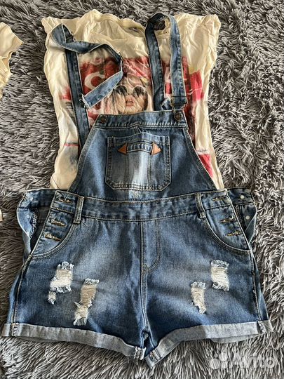 Шорты, Юбка натуральная кожа 44