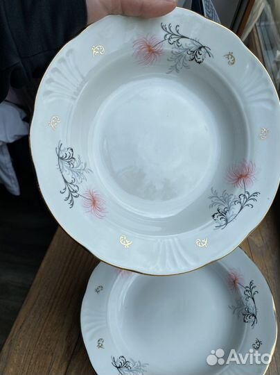 6 шт Супные тарелки rpr рижский фарфор 24 см