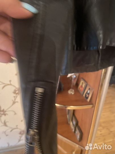 Кожаная куртка косуха женская