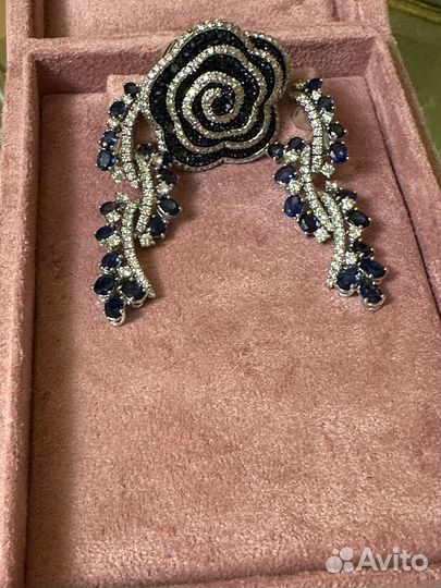 Бриллиантовый комплект с рубинами