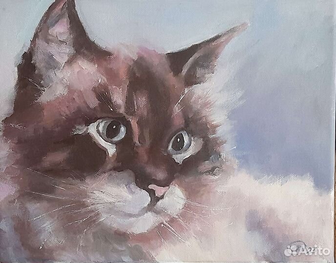 Картина маслом, холст, маленького размера