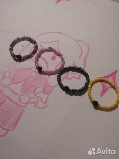 Кольца из бисера