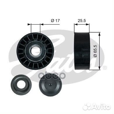 Ролик обводной приводного ремня T36376 Gates