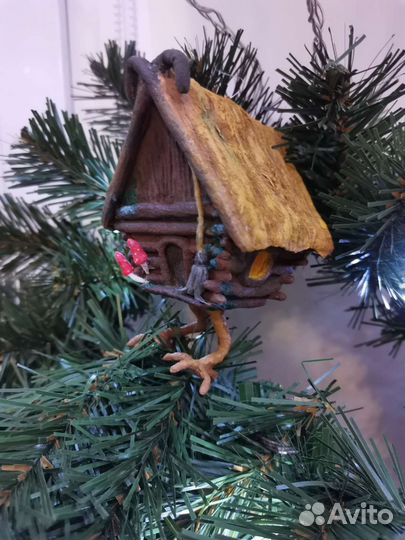 Ватная игрушка Избушка на курьих ножках