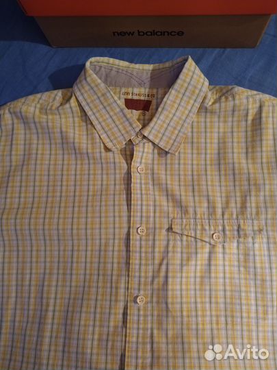 Рубашка мужская клетчатая Levis с коротким рукавом