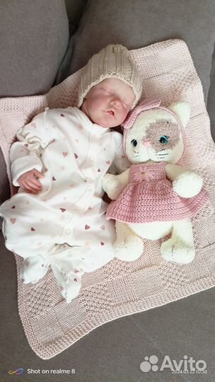 Вязаные игрушки ручной работы Зайка