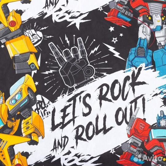 Постельное бельё 1,5 сп 'Let's rock' Transformers