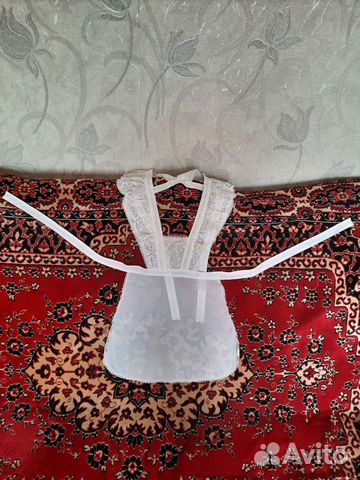 Белый школьный фартук