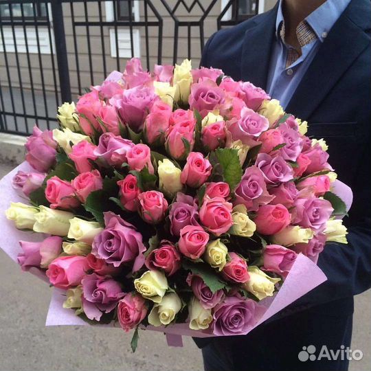 Цветы розы букет