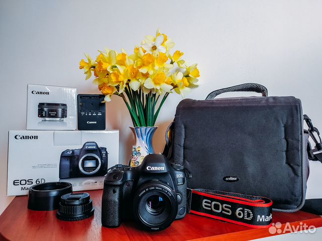 Canon 6d mark ii +объектив 50 мм 1.8 stm