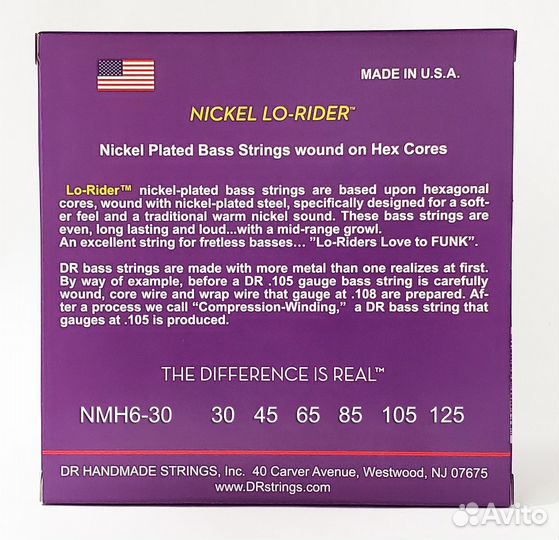Струны для бас-гитары DR NMH6-30