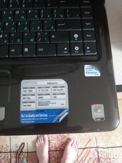Asus k40IJ Dual Core 4Gb 120 SSD