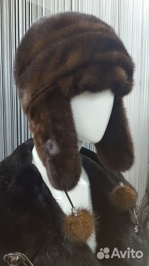 Норковая шапка ушанка шн-109