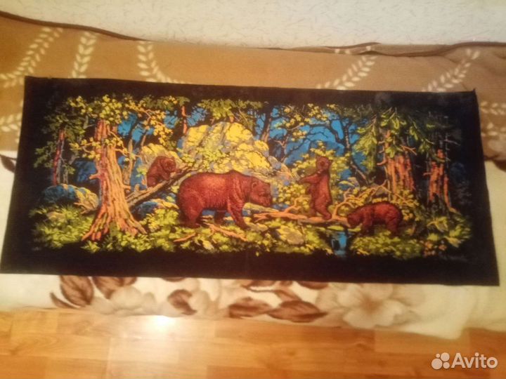 Коврик на стену Мишки на севере