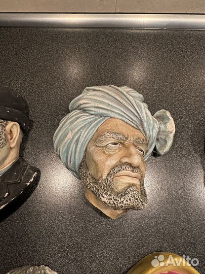 Настенное панно из гипса маски 9 штук