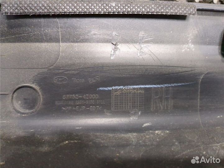 Накладка на порог Hyundai Santa Fe, 2013