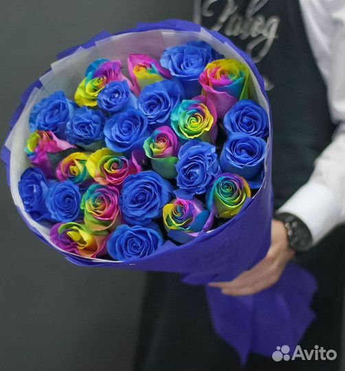 Радужные розы. Цветы Букеты с доставкой