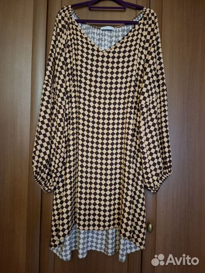 Италия платье новое оверсайз хлопок 54-58р