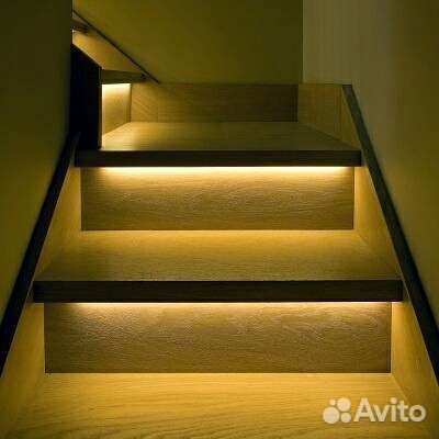 Подсветка лестницы,потолка,кухни