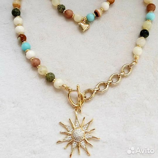 Колье из агата