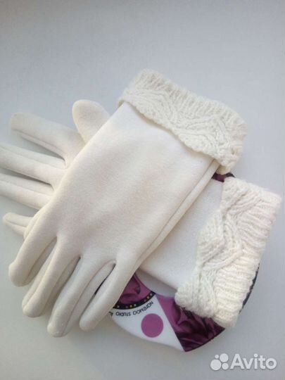 Перчатки белые
