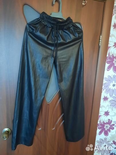 Кожаные брюки женские