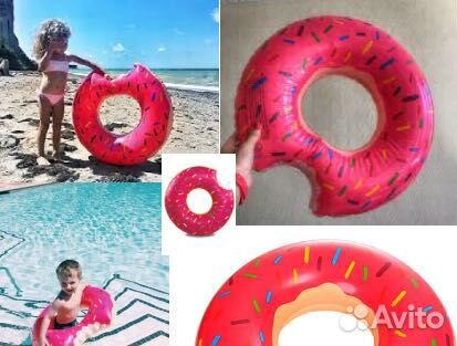 Детский круг для купания Розовый Пончик 70 см