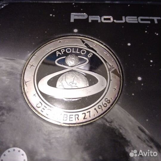 Настольная медаль 40 лет полета на луну