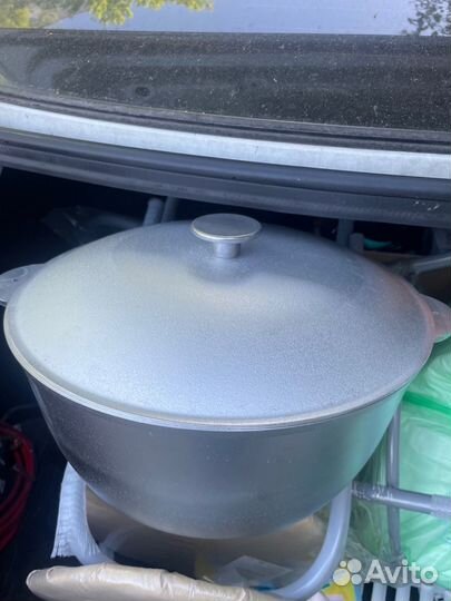 Казан с крышкой на 8л, (алюминий )