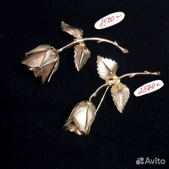 Винтажная брошь Giovanni Рождественская роза