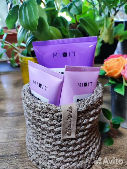 Вязаные корзинки ручной работы