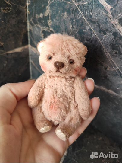 Мишка в технике тедди. Ручная работа