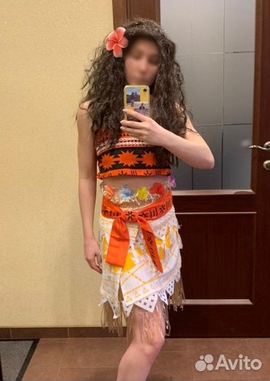 Костюм Моаны с париком для аниматора