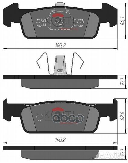 Колодки тормозные 2018KT kotl