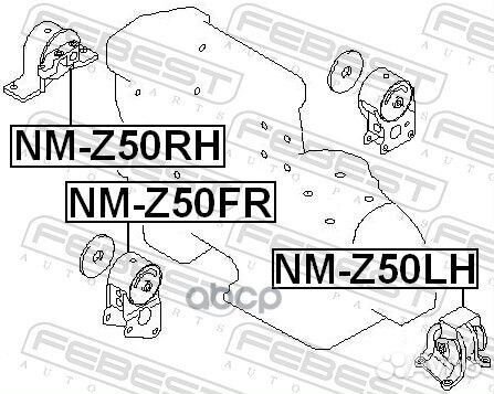 Подушка двигателя левая nissan murano Z50 2002