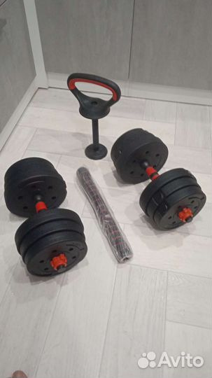 Новые разборные гантели по 10кг с двумяКонекторами
