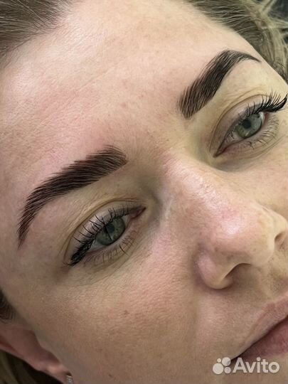 Ламинирование ресниц и оформление бровей