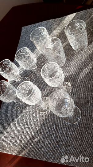 Хрусталь стаканы, рюмки, салатницы