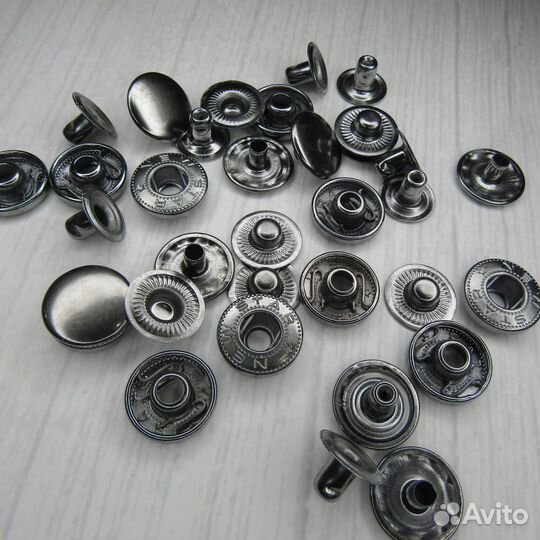 Кнопки галантерейные Альфа 15 мм, набор 80 штук
