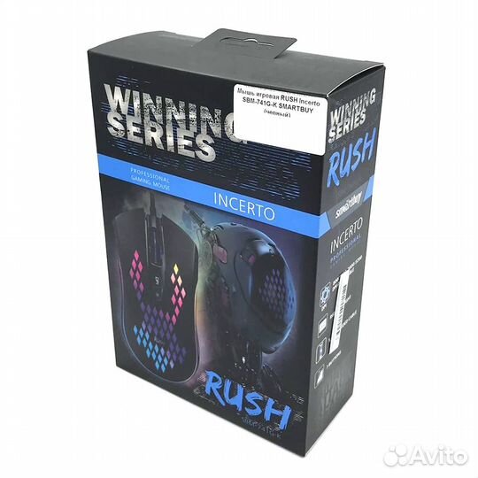 Мышь игровая rush Incerto SBM-741G-K smartbuy