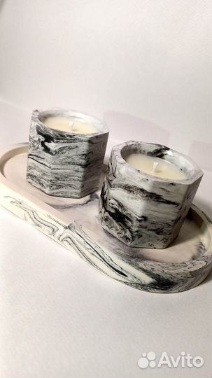 Свечи из гипса, арома свечи