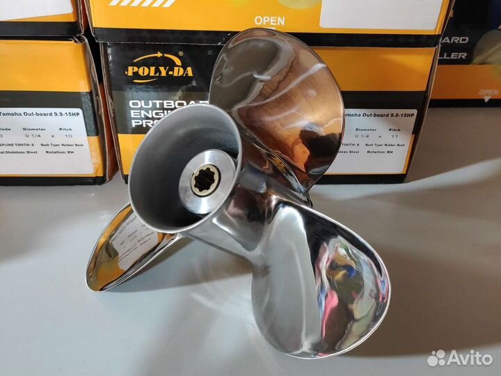 Гребной винт Yamaha 9.9-15; 3х9-1/4х10-J, сталь