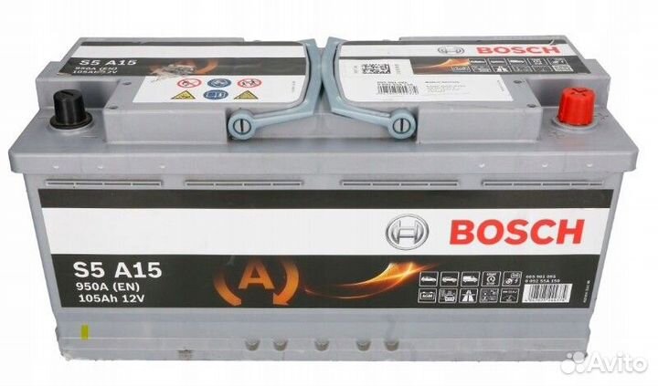 Аккумулятор bosch agm 105 ah